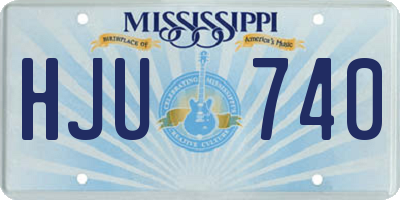 MS license plate HJU740