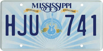 MS license plate HJU741