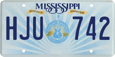 MS license plate HJU742