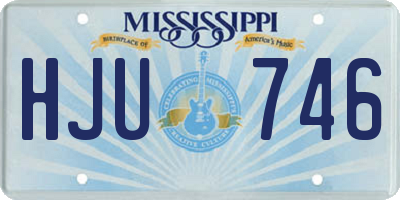 MS license plate HJU746