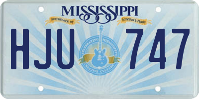 MS license plate HJU747