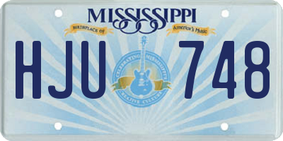 MS license plate HJU748