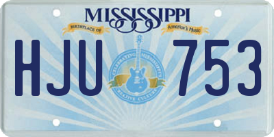 MS license plate HJU753