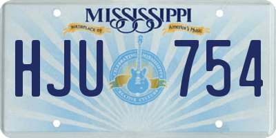 MS license plate HJU754