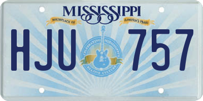 MS license plate HJU757
