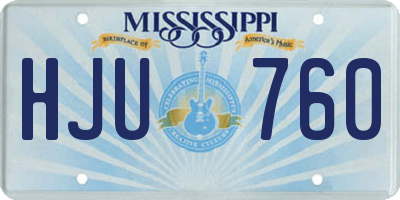 MS license plate HJU760