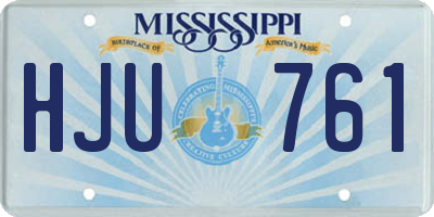 MS license plate HJU761