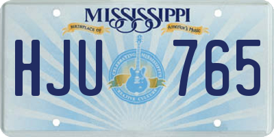 MS license plate HJU765