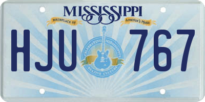 MS license plate HJU767