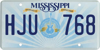 MS license plate HJU768