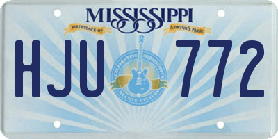 MS license plate HJU772