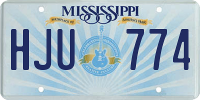 MS license plate HJU774