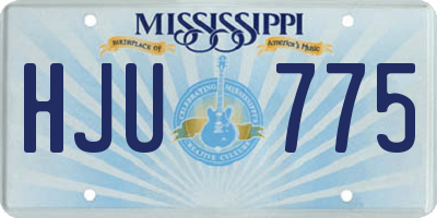 MS license plate HJU775