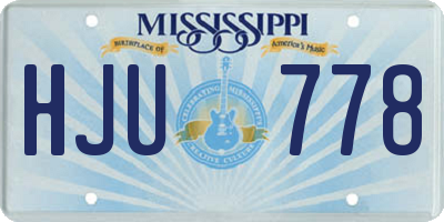 MS license plate HJU778