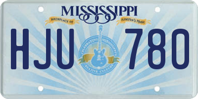 MS license plate HJU780