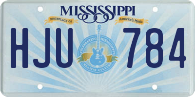 MS license plate HJU784
