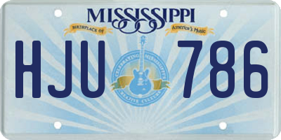 MS license plate HJU786