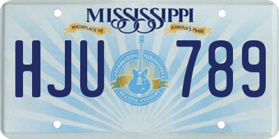 MS license plate HJU789