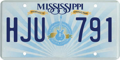 MS license plate HJU791