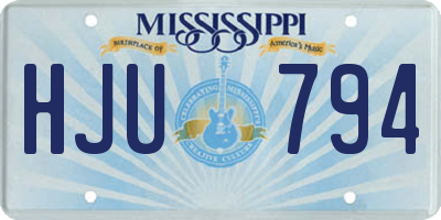 MS license plate HJU794