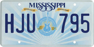 MS license plate HJU795