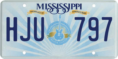 MS license plate HJU797