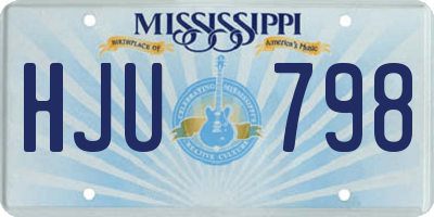 MS license plate HJU798