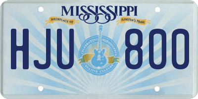 MS license plate HJU800