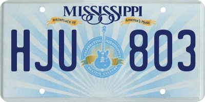 MS license plate HJU803