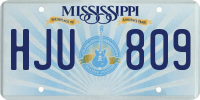 MS license plate HJU809