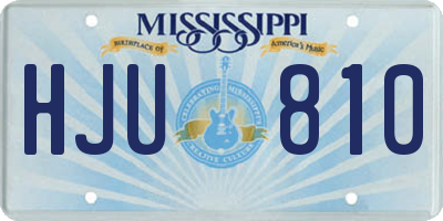 MS license plate HJU810