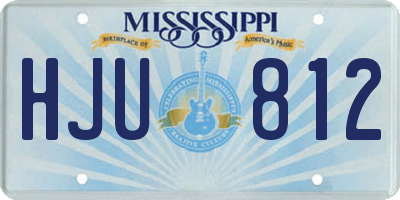 MS license plate HJU812
