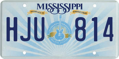 MS license plate HJU814
