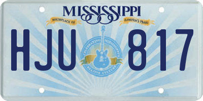 MS license plate HJU817