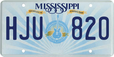 MS license plate HJU820