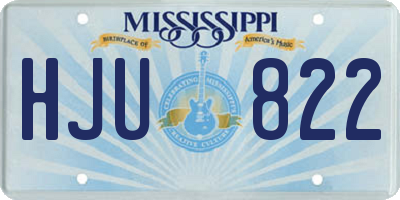 MS license plate HJU822