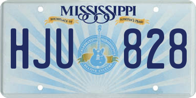 MS license plate HJU828