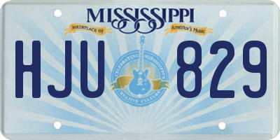 MS license plate HJU829