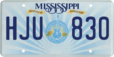 MS license plate HJU830