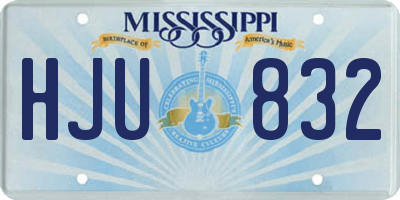 MS license plate HJU832