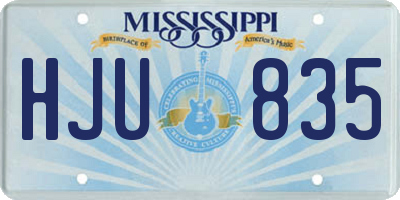 MS license plate HJU835