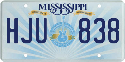 MS license plate HJU838