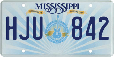 MS license plate HJU842