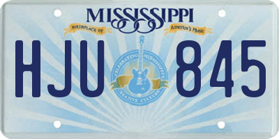 MS license plate HJU845