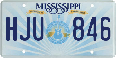 MS license plate HJU846