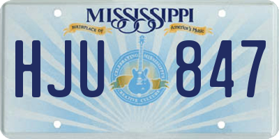 MS license plate HJU847