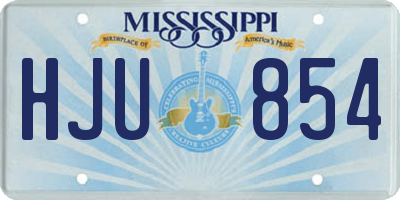 MS license plate HJU854