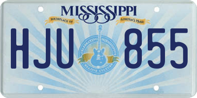MS license plate HJU855