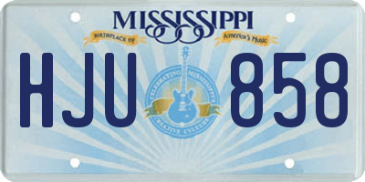 MS license plate HJU858