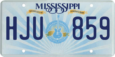 MS license plate HJU859